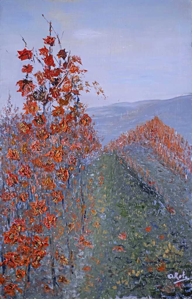 DECLINAZIONI D'AUTUNNO 2026 olio su tavola cm 35 x 55